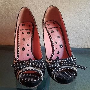 Not Rated 'Cover Look' Polka Dot Peep Toe Heels